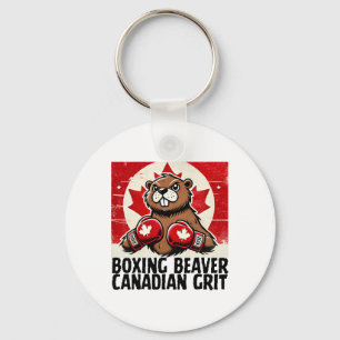 Elbows Up Canada Canadian Counter Tariffs Beaver B Keychain