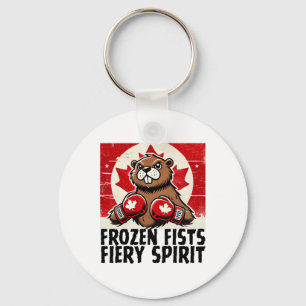 Elbows Up Canada Canadian Counter Tariffs Beaver B Keychain