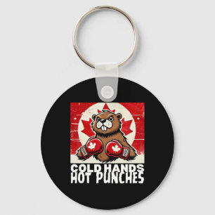 Elbows Up Canada Canadian Counter Tariffs Beaver B Keychain