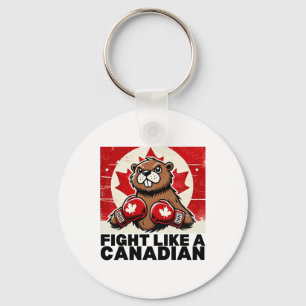 Elbows Up Canada Canadian Counter Tariffs Beaver B Keychain