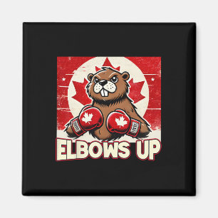 Elbows Up Canada Canadian Counter Tariffs Beaver B Magnet
