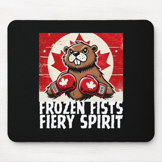 Elbows Up Canada Canadian Counter Tariffs Beaver B Mouse Pad (Front)