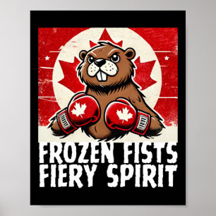 Elbows Up Canada Canadian Counter Tariffs Beaver B Poster