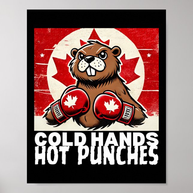 Elbows Up Canada Canadian Counter Tariffs Beaver B Poster (Front)