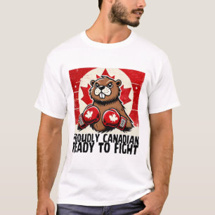 Elbows Up Canada Canadian Counter Tariffs Beaver B T-Shirt