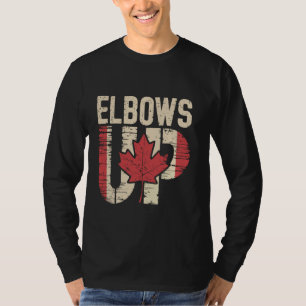 Elbows Up Canada Canadian Flag Pride North Strong  T-Shirt