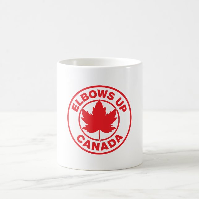 Elbows Up Canada Coffee Mug (Center)