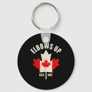 Elbows Up Canada Est 1867 Proud Canadian Strong Ca Keychain