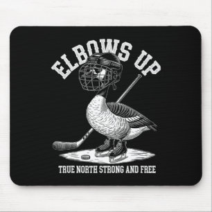 Elbows Up Canada Funny Hockey Mouse Pad