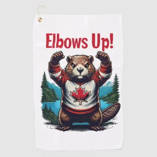 Elbows Up Canada Golf Towel