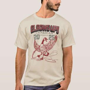 Elbows UP!  Canada Goose Canadian Hockey Culture T-Shirt