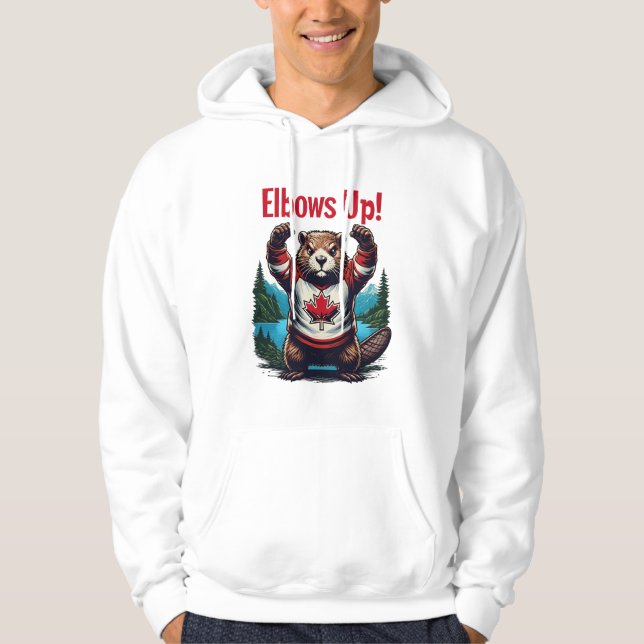 Elbows Up Canada Hoodie (Front)