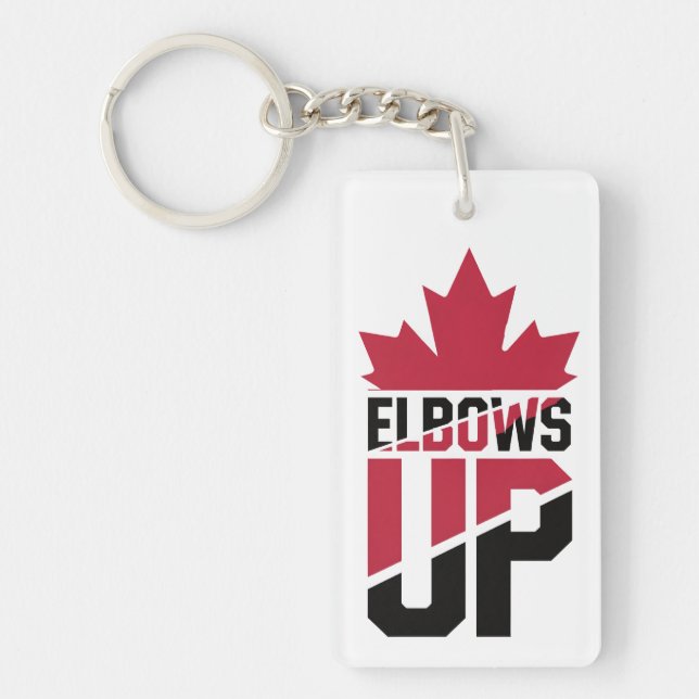 Elbows Up Canada Keychain (Front)