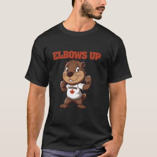 Elbows Up Canada Last Frontier Beaver Strong Canad T-Shirt
