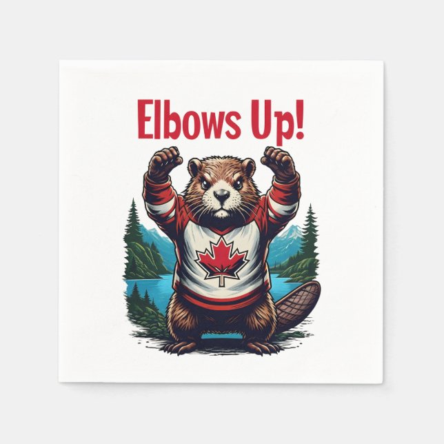 Elbows Up Canada Napkin (Front)