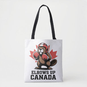 Elbows Up Canada Quirky Canadian Pride Gift Tote Bag