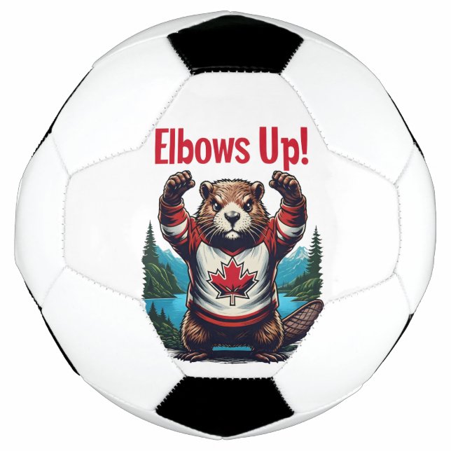 Elbows Up Canada Soccer Ball (Front)