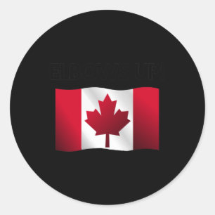 Elbows Up Canada Sticker10  Classic Round Sticker