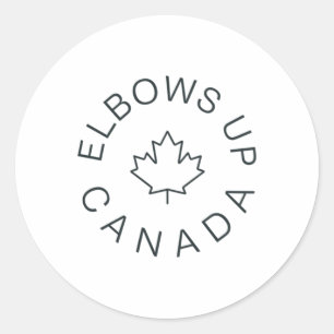 Elbows Up Canada Sticker6 Classic Round Sticker