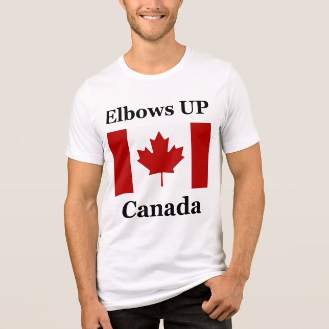 Elbows UP Canada! Tri-Blend Shirt (Front)