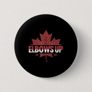 Elbows Up Canada True North Strong Free Proud Cana 2 Inch Round Button