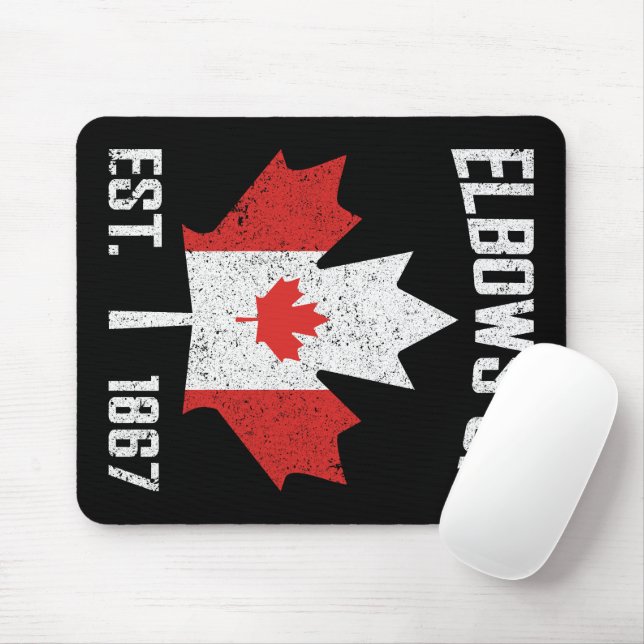 Elbows Up Canada True North Strong Proud Canadian Mouse Pad (With Mouse)