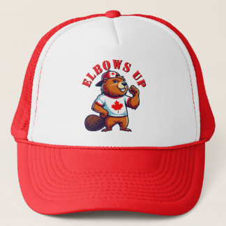 Elbows Up Canadian Beaver Trucker Hat