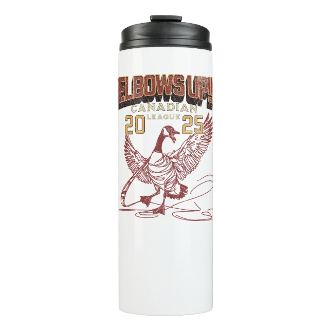 Elbows UP! Canadian League Canada Geese Thermal Tumbler (Front)