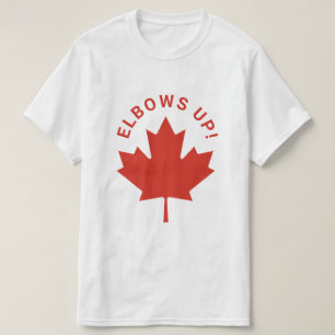 ELBOWS UP Canadian Red Maple Leaf Canada T-Shirt