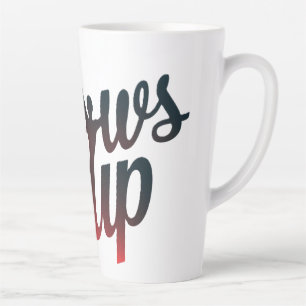 elbows up latte mug