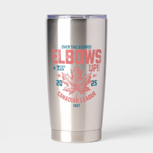 Elbows UP! Over the Boards Canadian League Hockey Insulated Tumbler