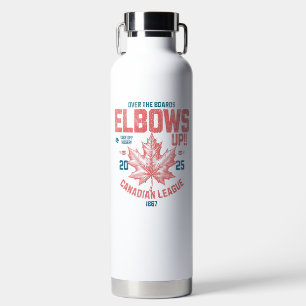 Elbows UP!  Over the Boards Canadian League Hockey Water Bottle