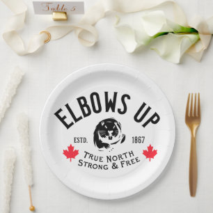 Elbows Up! Paper Plates