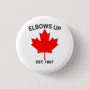 Elbows Up Shirt Canada Strong Support Canada 1 Inch Round Button