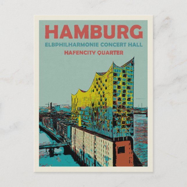 Elbphilharmonie Concert Hall Iconic Hamburg Postcard (Front)