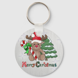 Elch mit Zuckerstange Keychain