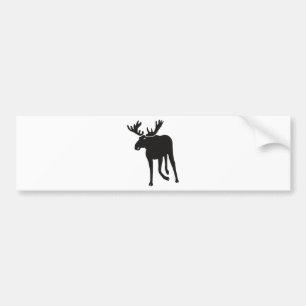 Elch moose elk der antler sweden bumper sticker