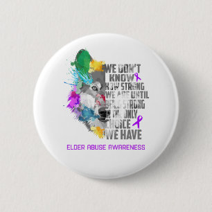 Elder Abuse Awareness Ribbon Support Gifts 2 Inch Round Button