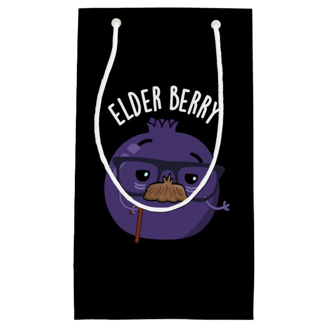 Elder-berry Funny Berry Pun  Small Gift Bag (Front)
