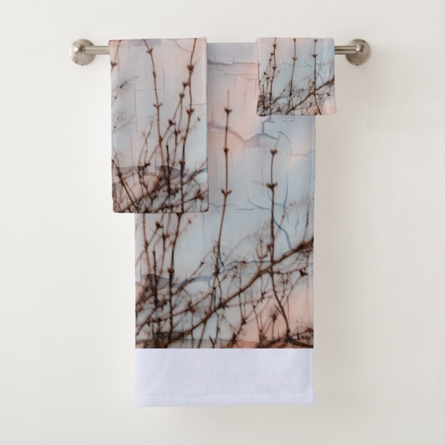Elder Branches Silhouette Bath Towel Set (Insitu)