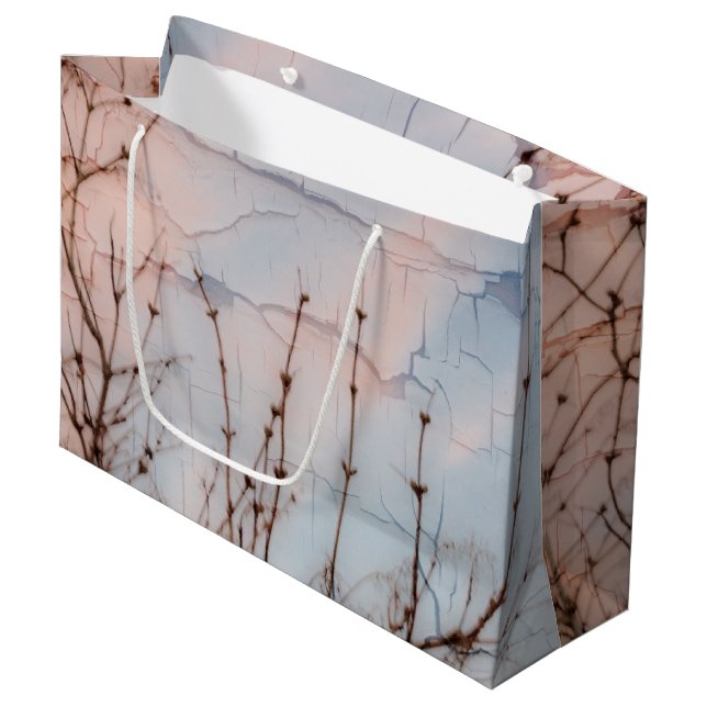 Elder Branches Silhouette Large Gift Bag (Front Angled)