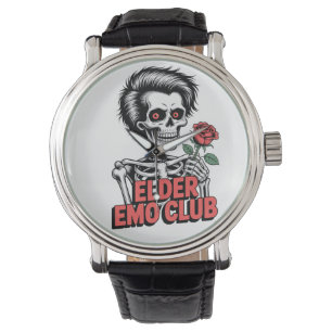 Elder Emo Club Skeleton Rose Watch