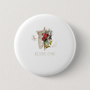 Elder Emo Funny Goth Older Gothic Cottagecore Gobl 2 Inch Round Button