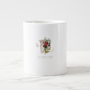 Elder Emo Funny Goth Older Gothic Cottagecore Gobl Large Coffee Mug