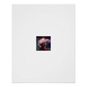 Elder Exhaling Cosmic Light Waves Poster