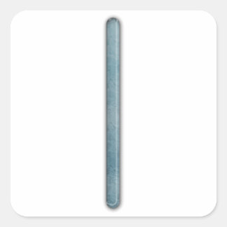 Elder Futhark Rune Isa Square Sticker