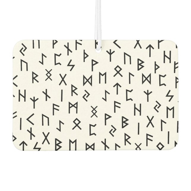 Elder futhark runes air freshener (Front)