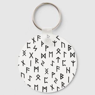 Elder futhark runes keychain