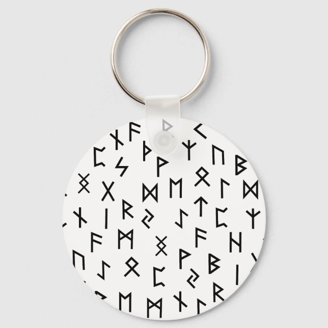 Elder futhark runes keychain (Front)