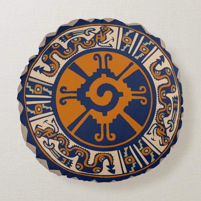 Elder Futhark Runes Round Pillow (Front)